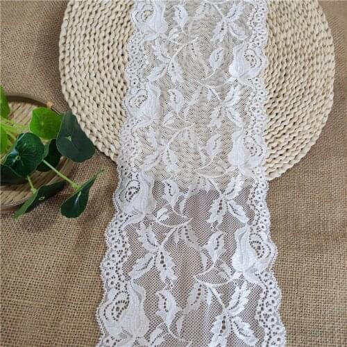 15 cm wide beautiful ivory stretch lace ribbon 1 meter decorative DIY sewing underwear