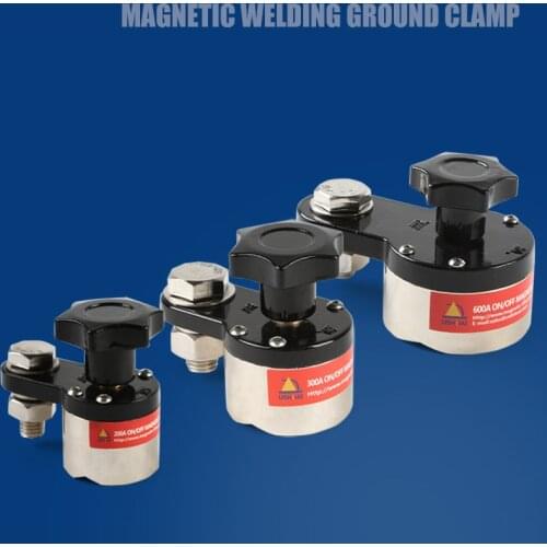 Free Shipping On/Off Magnetic Welding Ground Clamp Rare Earth Switchable Magnet Welding Holder 200A/300A/600A
