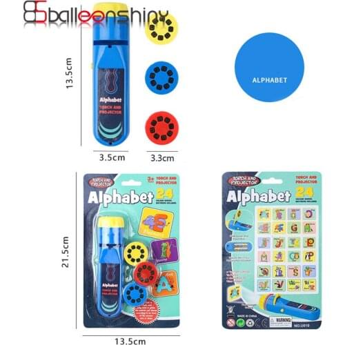 BalleenShiny Mini Flashlight Puzzle Baby Toy Bed Time Story Projector Story Machine Early Educational Luminous Toy Child Gift