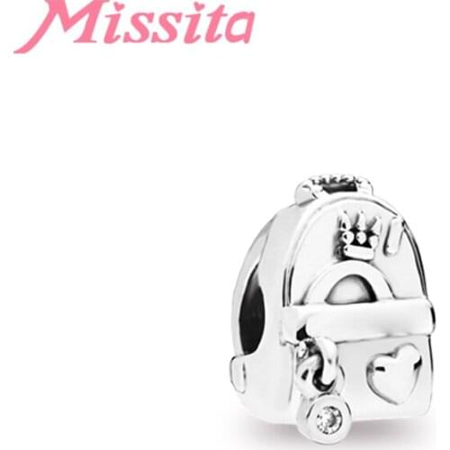 MISSITA Fashion Backpack Charms fit Brand Bracelets & Necklaces for Jewelry Making Ladies Bracelets Accessories