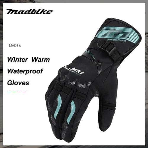 MADBIKE Motorcycle Gloves Men Winter Waterproof Moto Gloves Touch Screen Guantes Motocross Windproof Motorbike Riding Gloves
