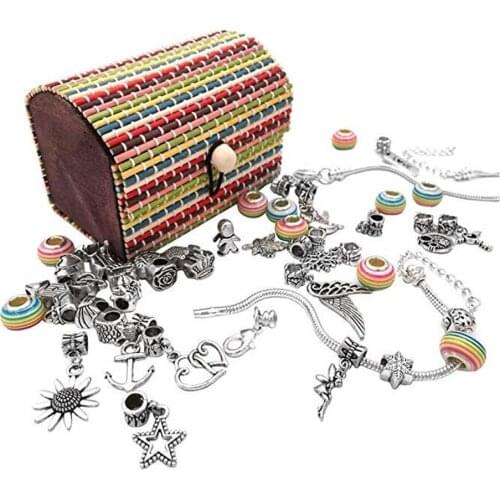 Pandora-style Original colorful bracelet set European and American fashion girl teenager diy snake bone silver-plated bracelet