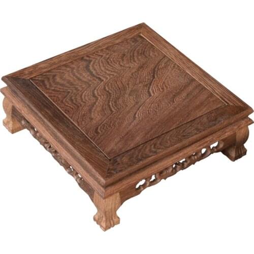 Natural chicken wing wood, square solid wood, pedestal