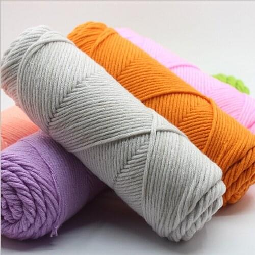 Wholesale Natural Soft Silk Milk Cotton Yarn Thick Yarn for Knitting Baby Wool Crochet Scarfcoat Sweater Weave Thread Knitting
