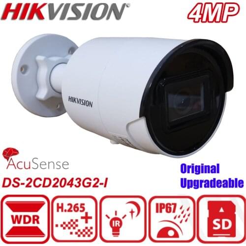 Original Hikvision DS-2CD2043G2-I 4MP POE IR WDR Fixed Bullet Network CCTV IP Camera Upgradeable