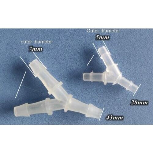 Plastic Y-type oil tee for RC turbine plane