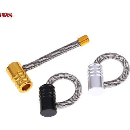 78MM Mini Portable Creative Spring Metal Pipe Aluminum Foldable Spring Metal Pipe Smoking Tobacco Pipe Foreign Trade Pipe