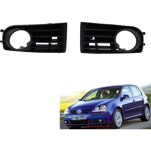 Front Bumper Foglight Grille For VW Golf Mk5 05-09 W/ Hole Pair 06 Lower
