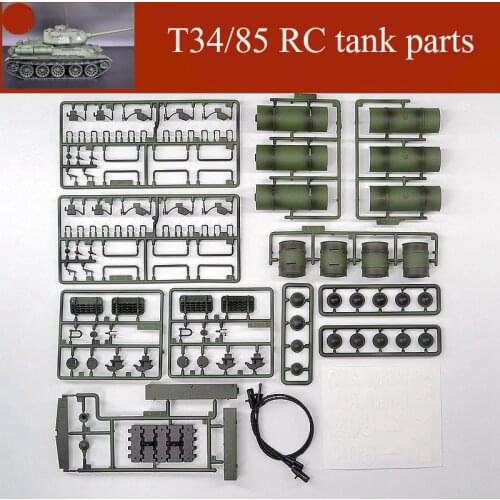 1Set Soviet T34 3909-1 Self-assembly Accessories UV Sticker/Oil Drum/Rope/Decorative Parts for 1/16 Henglong RC Tank Model