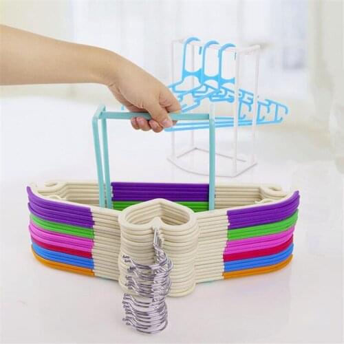 Creative Plastic Hangers Finishing Frame Hanger Companion Storage Rack Clothes Stand Organizer Home Decoration Accessories