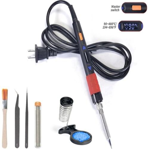 YIHUA Electric Soldering Irons 110W Adjustable Soldering Irons With Temperature Control Switch LED Digital Display Welding Tools