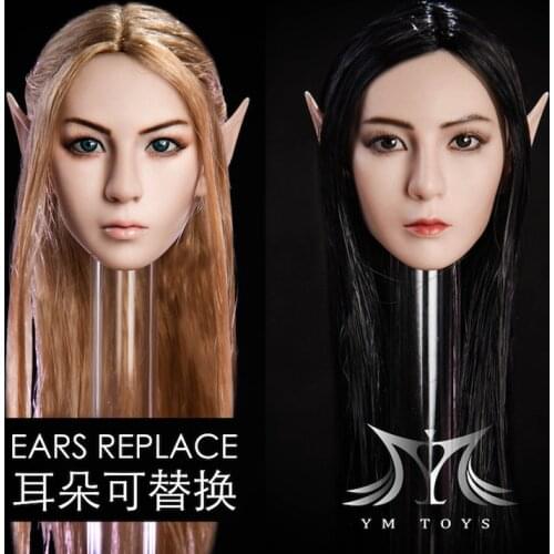 YMtoys 1/6 Scale Sexy Elf Beauty Head Sculpt for 12inch Phicen Tbleague Jiaoudoll Action Figure Toys