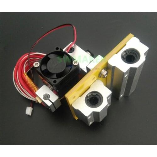 Reprap Prusa i3 3D printer parts X axis Metal exturder carriage with V6 bowden feeding hotend aluminum alloy for MK8 exturder