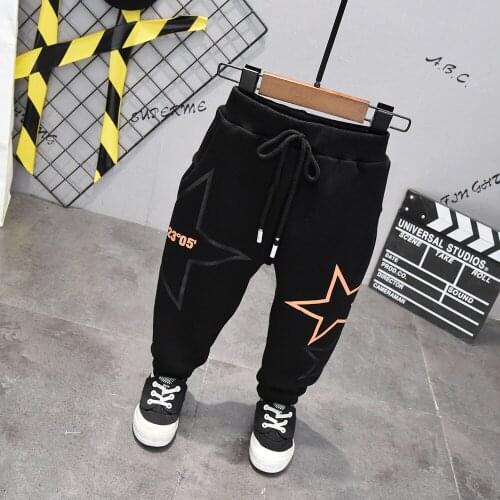 2 3 4 5 6 Years Boys Pants Casual Elastic Waist Trousers for Boys Autumn Winter Toddler Baby Pants New Arrival Children Pants
