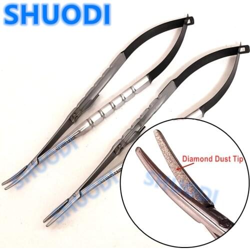 1 piece Dental Orthodontic Castroviejo Needle Holder Surgical Ligature Forming Tweezer Diamond Dust Tip 16cm Length