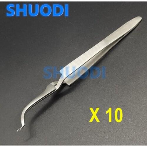 10pcs Dental Brace Bracket Holder Placer Orthodontic Posterior Buccual Tube Bonding Tweezer Placing Tool Oral Care Tweezer