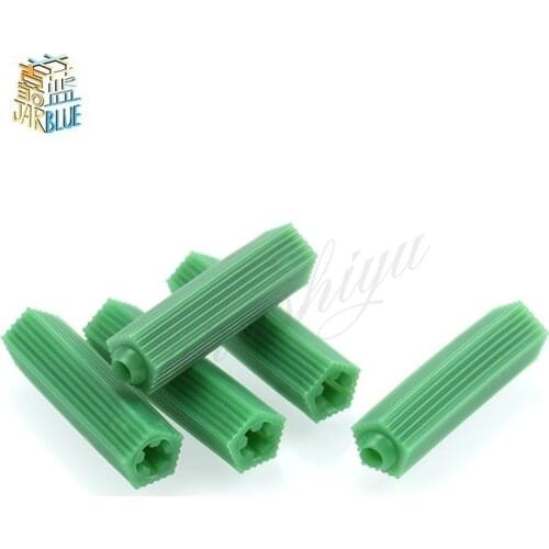 100Pcs M6 M8 Green Masonry Screw Fixing Wall Anchor Plugs Wall Drywall Plastic Anchor Wall Plug Masonry Drill Dry Wall Plugs