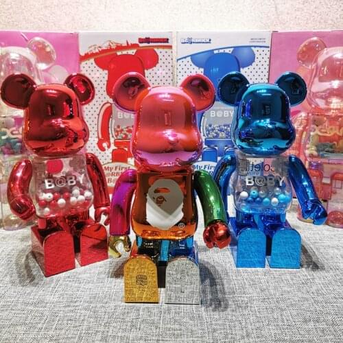 11inch high-end version Electroplate Bearbricklys Bear@bricklys Action Figures Block Bear PVC Model Figures Children Gifts Toys