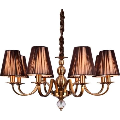 110V/220v E14 Plating Iron Chandelier Antique Home Suspension Lighting Dinning Room Pendant Lamp for Hotel