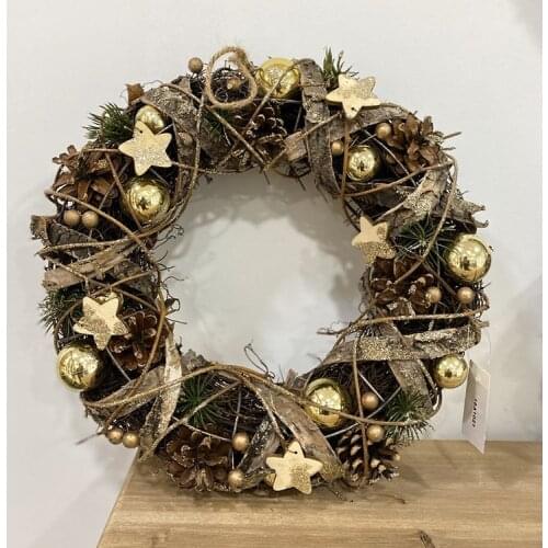 2021 Fall Vine Rings Wreath Natural Dried Pine Cone Garland For Party Home Ornament Wall Hanging Xmas Wreaths
