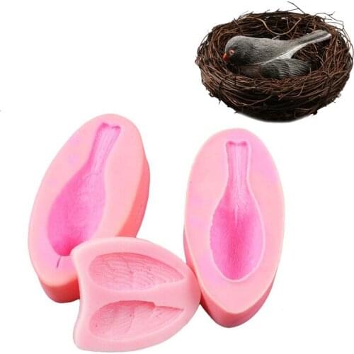 Fondant Cake Decorating Tools Cute 3D Bird Sugarcraft Silicone Cake Mold Kitchen Baking Gumpaste Chocolate Moulds Silicon Moulds