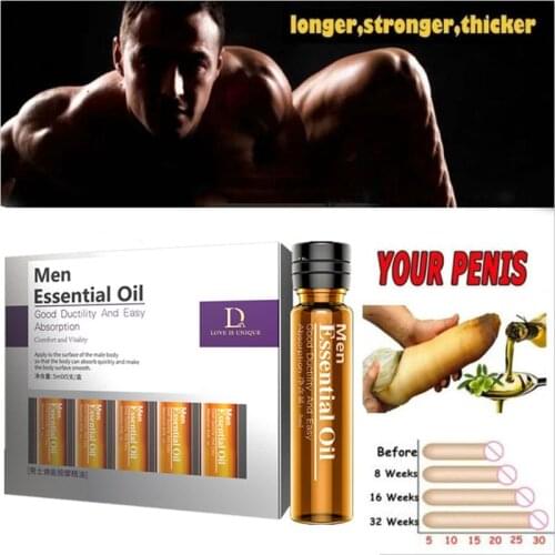 5PCS Penis Thickening Growth Man Big Dick Enlargment Liquid Cock Erection Enhance Men Health Care Enlarge Massage Oils