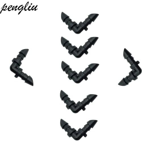 50 Pcs 4/7mm Garden Hose Irrigation Kit Connector 90 Degrees Elbow Pipe Connector For Home Automatic Watering System IT238