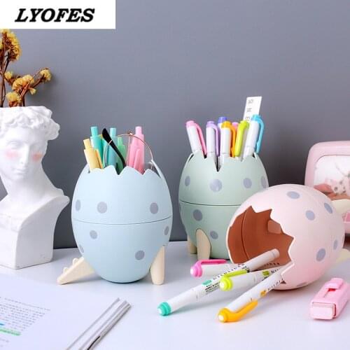 Pen Holder Makeup Holder Kawaii Design Desk Organizer Cute Desk Supplies Pen Container Stationery Storage Brush Holder Makeup