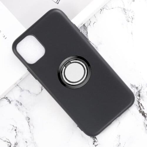 For Apple iPhone SE 2020 Ring Holder Bracket Phone Case Cover TPU Soft Silicone FOR iPhone 11 Pro Max XR Xs X 5 5S 6 6S 7 8 Plus