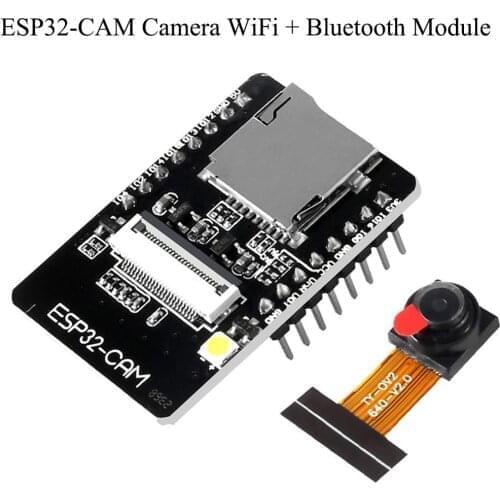 ESP32-CAM Camera WiFi + Bluetooth Module 4M PSRAM Dual-core 32-bit CPU Development Board with OV2640 2MP Camera Module Support