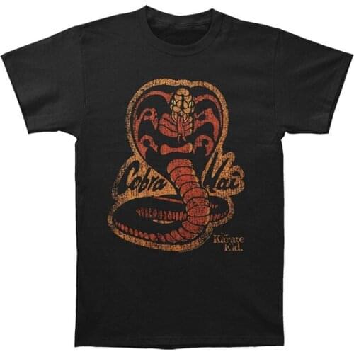 Karate Kid Cobra Kai Logo Black Adult T-Shirt Tee