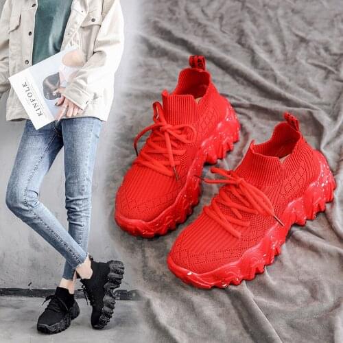 Breathable Womens Platform Sneakers 2020 Fashion Women Chunky Shoes Ladies Trainers Casual Female Footwear
