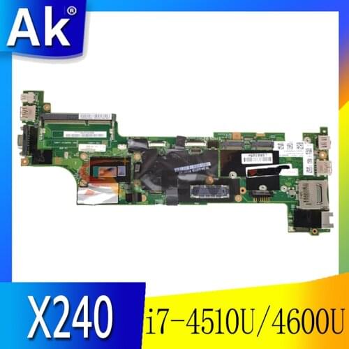 Laptop motherboard For Lenovo Thinkpad X240 With i7-4510U/4600U NM-A091 Mainboard FRU 04X5166 04X5178 04X5154 100% Fully Tested