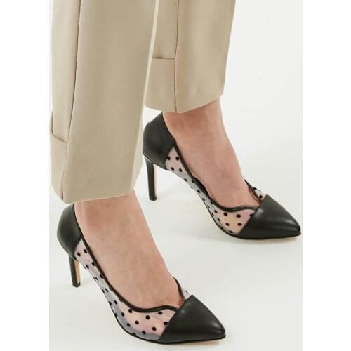 Mio Gusto Brand PIA, Black / White/Tan, 8Cm Heel-height, high Quality Fashion Women 's Pumps Shoes