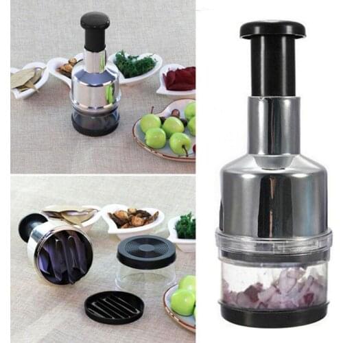 1PC Multifunction Hand Press Food Cutter Onion Nuts Grinder Mincer Manual Safety Efficient Fruit Vegetable Chopper Kitchen Tool