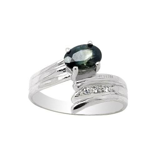 Fashion Silver Swing Ring for Party 4mm*6mm 100% Natural Sapphire Ring 925 Sterling Silver Sapphire Jewelry