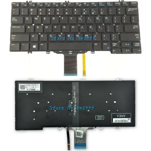 New for Dell Latitude 7280 7380 5289 5280 US Keyboard Backlit 0NPN8