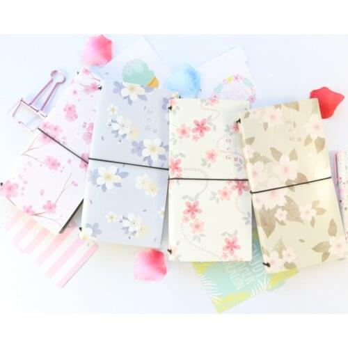 New candy cartoon cherry blossom theme school traveler notebooks and journals for girls stationery,candy student travel journal