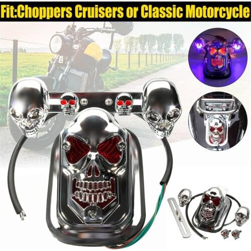 New 20W LED Motorcycle Skull Turn Signal Indicator ATV Rear / Tail / Stop / Brake Light for Choppers Cruisers