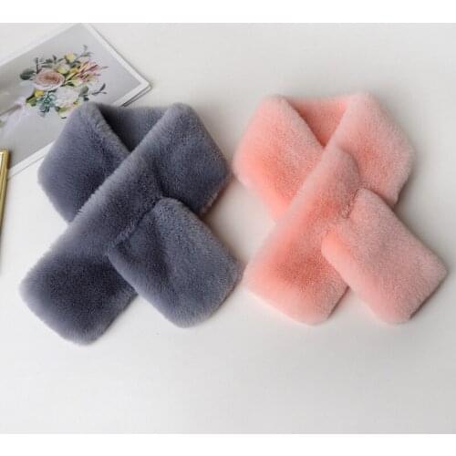 New Scarf In Autumn And Winter Female Imitation Rex Rabbit Wool Bib Thickened Warm Three Tube Scarf Korean Bib