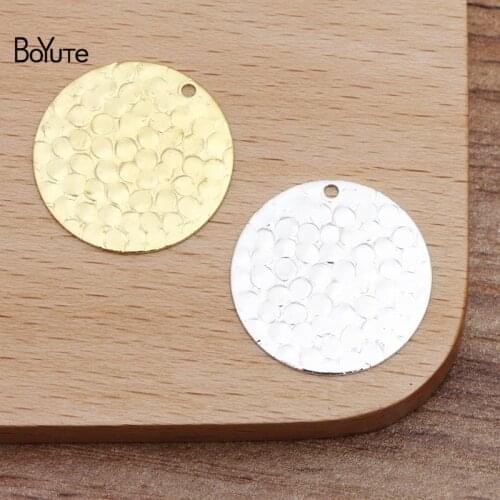 BoYuTe Wholesale (100 Pieces/Lot) Metal Brass Stamping 20MM Round Floating Charms Diy Hand Made Jewelry Making Materials