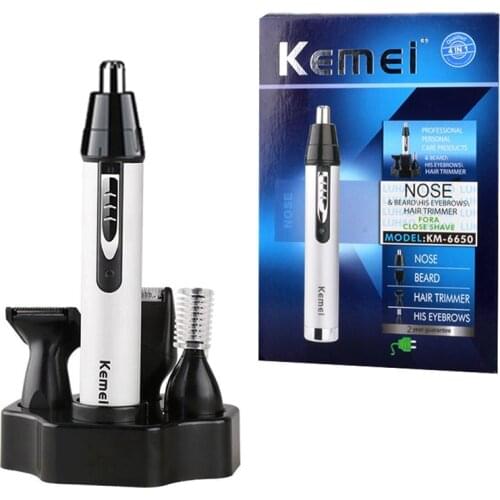 Original 4in1 rechargeable nose hair trimmer ear beard trimer eyebrow nose hair trimmer nose and ears hair removal machine