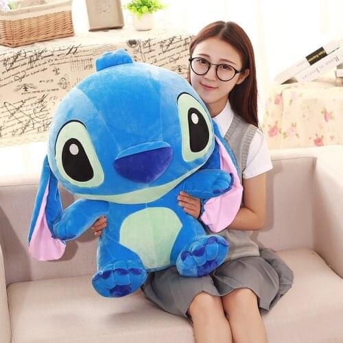 48 CM Kawaii Stitch Long ears Plush toys Disney cute Dolls Soft Pillows for baby kids Dear person gift