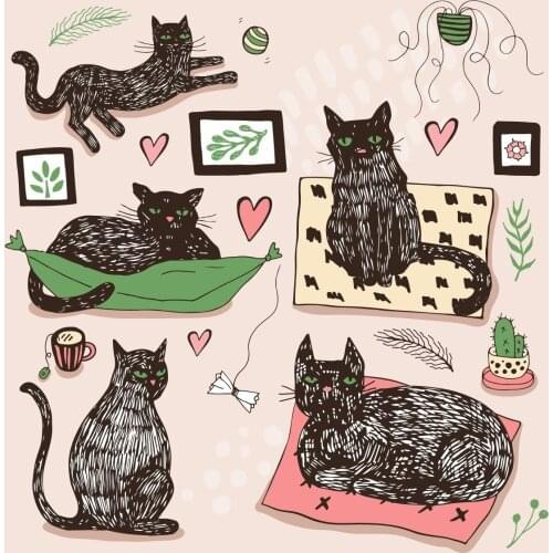 AZSG Naughty Cat Clear Stamps For Scrapbooking DIY Clip Art /Card Making Decoration Stamps Crafts