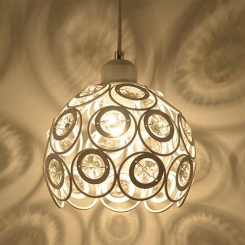 Modern Iron crystal European style pendant lights E27 LED 220V pendant lamps for living room kitchen bedroom study restaurant