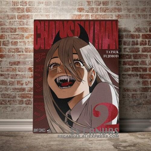 Tatsuki Fujimoto Chainsaw Man Girl Anime Canvas Painting Decor Wall Art Pictures Bedroom Home Room Decoration Prints Poster