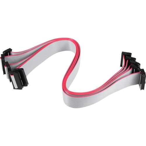 Uxcell 5pcs IDC Connector Flat Ribbon Cable Female Connector Length 30cm 2mm Pitch