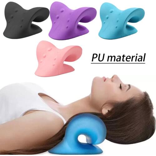 Neck Shoulder Stretcher Relaxer Cervical Chiropractic Traction Device Pillow for Pain Relief Cervical Spine Alignment Gift