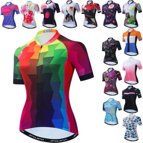 Weimostar Womens Cycling Jersey Summer Mountain Bike Jersey Tops Anti-UV Bicycle Clothing Pro Team Cycling Clothing Cycle Wear