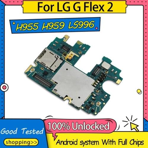 100% Original Unlocked Mainboard For LG G Flex 2 Motherboard H955 H959 LS996 16GB/32GB Logic Board Mainboard With Full Chips
